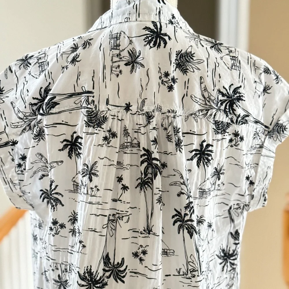 A.N.A A New‎ Approach Hawaiian Shirt White Cotton Blend Size XS - Picture 7 of 10